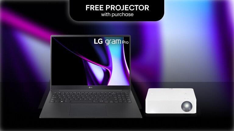 Get a free CineBeam Projector with select LG laptop purchase
